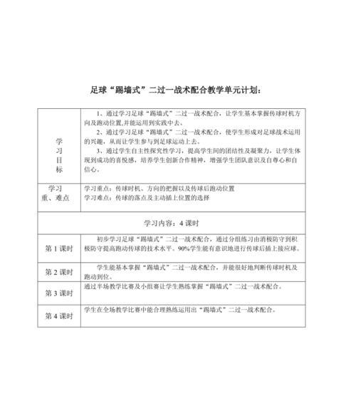 小学生足球过人技巧教学指南（轻松掌握足球过人技巧，展现个人实力）